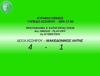 doksa assirou makedonikos litis 2 2021 2022