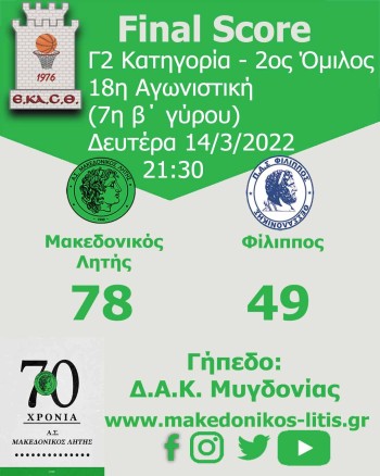 makedonikos litis filippos 2021 2022