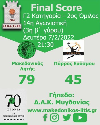 makedonikos litis pyrros evosmou 2021 2022
