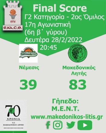 nemesis makedonikos litis 2021 2022