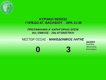 nestor ossas makedonikos litis 2021 2022
